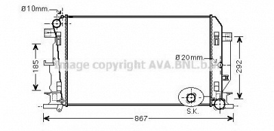AVA QUALITY COOLING vw2271 -  Радиатор, охлаждение двигателя